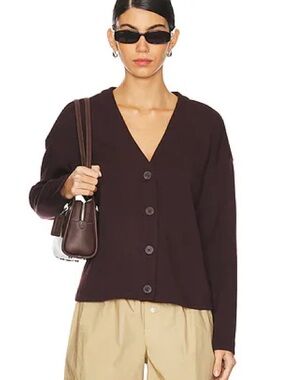 🆕NWT SPANX AirEssentials Cardigan Plum Brown Luxe Travel Lounge Quiet Luxury ✨